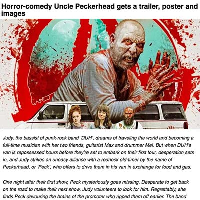 Horror-comedy Uncle Peckerhead gets a trailer, poster and images